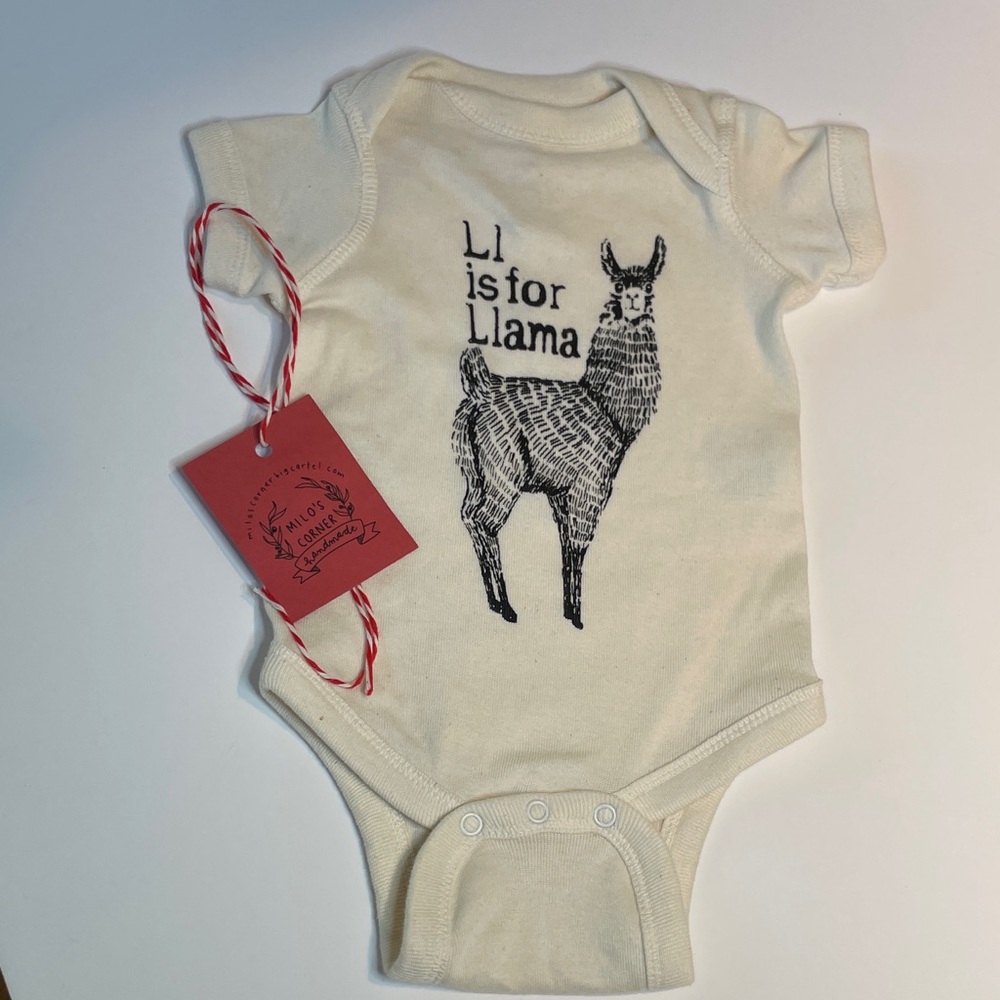 L is for Llama Infant Bodysuit